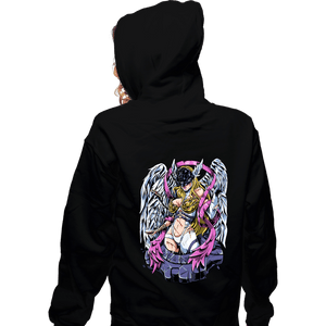 Secret_Shirts Zippered Hoodies, Unisex / Small / Black Battle Angewomon