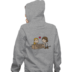 Secret_Shirts Zippered Hoodies, Unisex / Small / Sports Grey Office Love