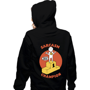 Secret_Shirts Zippered Hoodies, Unisex / Small / Black Sarcasm Champion