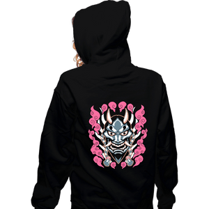 Shirts Zippered Hoodies, Unisex / Small / Black Hannya Mask