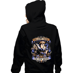 Daily_Deal_Shirts Zippered Hoodies, Unisex / Small / Black Villains Unite Evil Queen