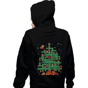 Secret_Shirts Zippered Hoodies, Unisex / Small / Black It's A Tree, Mario!