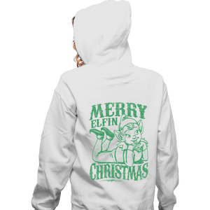 Shirts Zippered Hoodies, Unisex / Small / White Merry Elfin Christmas
