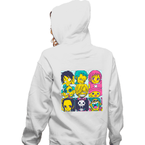 Secret_Shirts Zippered Hoodies, Unisex / Small / White Pirate Pop