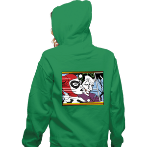 Shirts Zippered Hoodies, Unisex / Small / Irish Green In The Jokermobile