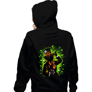 Daily_Deal_Shirts Zippered Hoodies, Unisex / Small / Black The Mad Hatter