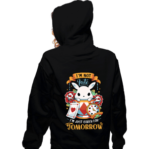 Secret_Shirts Zippered Hoodies, Unisex / Small / Black Wonderous Rabbit