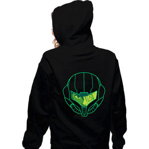 Secret_Shirts Zippered Hoodies, Unisex / Small / Black Metroid Face