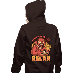 Secret_Shirts Zippered Hoodies, Unisex / Small / Dark Chocolate I Play To Relax