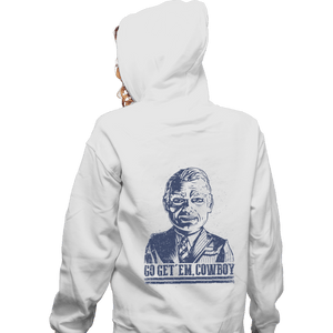 Shirts Zippered Hoodies, Unisex / Small / White Cowboy