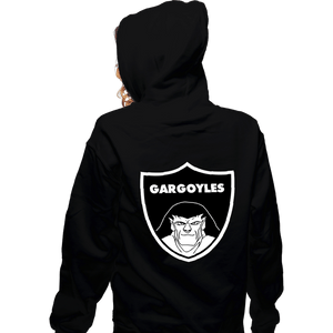 Secret_Shirts Zippered Hoodies, Unisex / Small / Black Gargoyles Raid