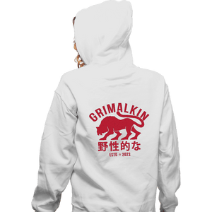 Shirts Zippered Hoodies, Unisex / Small / White Grimalkin