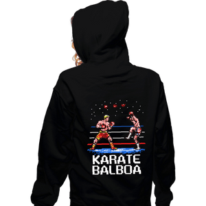 Secret_Shirts Zippered Hoodies, Unisex / Small / Black Karate Balboa