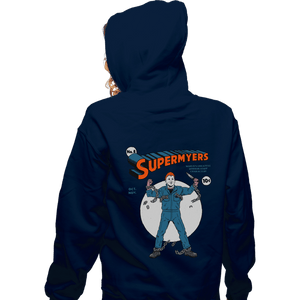 Secret_Shirts Zippered Hoodies, Unisex / Small / Navy Super Myers