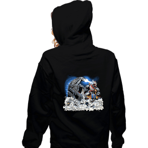 Secret_Shirts Zippered Hoodies, Unisex / Small / Black Godzilla V Megazord