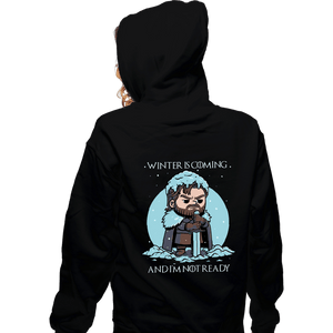 Secret_Shirts Zippered Hoodies, Unisex / Small / Black The Cold Is Coming