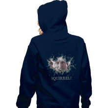 Load image into Gallery viewer, Shirts Zippered Hoodies, Unisex / Small / Navy Squirrel
