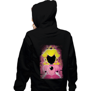 Shirts Zippered Hoodies, Unisex / Small / Black Peach Glitch