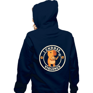 Secret_Shirts Zippered Hoodies, Unisex / Small / Navy Capybara Violence