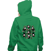 Load image into Gallery viewer, Daily_Deal_Shirts Zippered Hoodies, Unisex / Small / Irish Green Creepy Xmas Kittens
