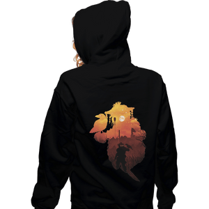 Shirts Zippered Hoodies, Unisex / Small / Black Bloodhound Sunset