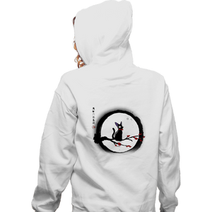 Shirts Zippered Hoodies, Unisex / Small / White Jiji Under The Moon