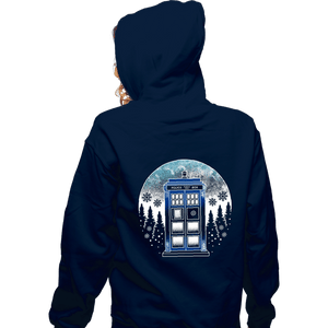 Secret_Shirts Zippered Hoodies, Unisex / Small / Navy Time And Space And Snow