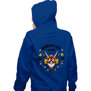 Shirts Zippered Hoodies, Unisex / Small / Royal Blue The Robotics Club