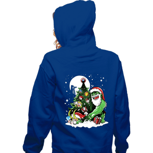 Daily_Deal_Shirts Zippered Hoodies, Unisex / Small / Royal Blue Puny God Christmas