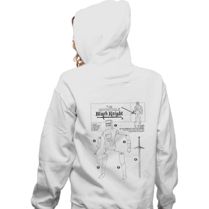 Shirts Zippered Hoodies, Unisex / Small / White The Invincible Black Knight